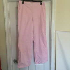 Live Sweet Womens Size 1x Pink Scrub Pants EUC